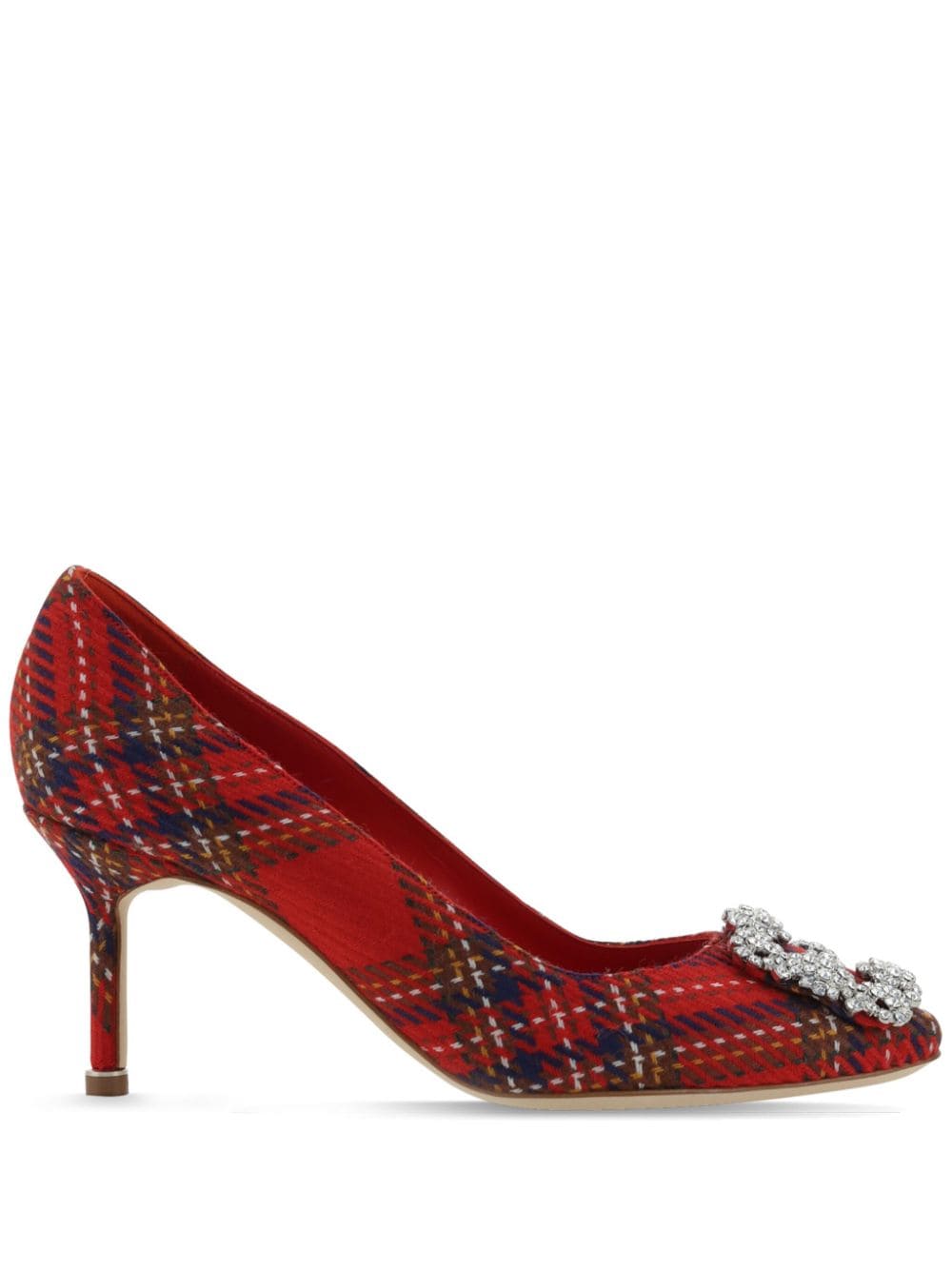 Manolo Blahnik 70mm Hangisi pumps - Red von Manolo Blahnik