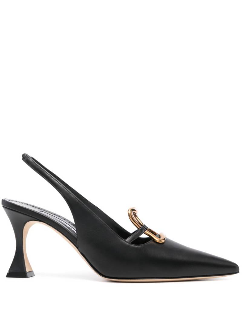 Manolo Blahnik 70mm Nikkal slingback pumps - Black von Manolo Blahnik