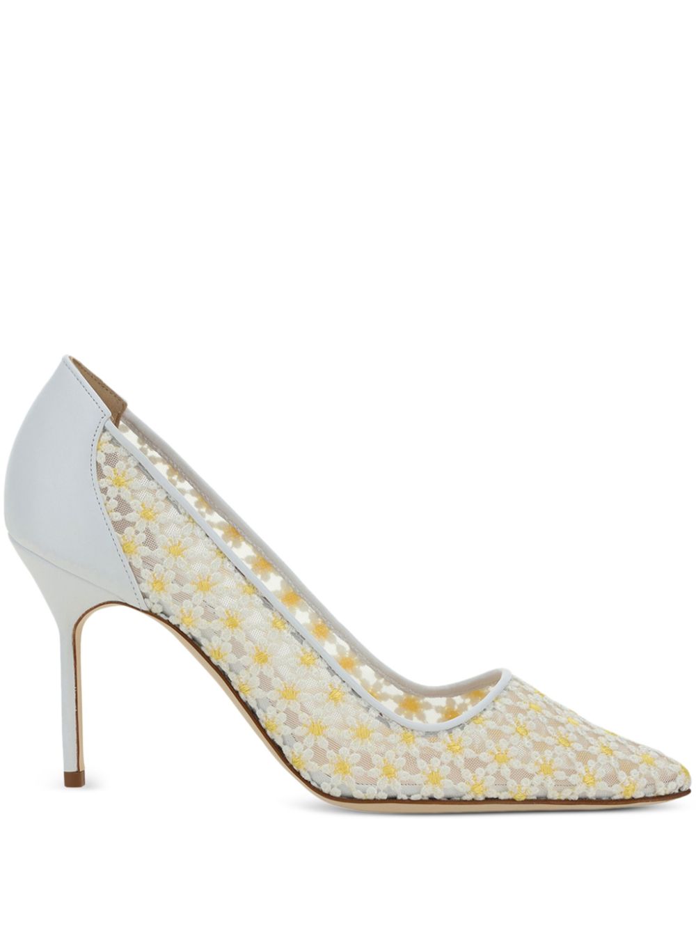 Manolo Blahnik 90mm BBLA Tora pumps - Yellow von Manolo Blahnik