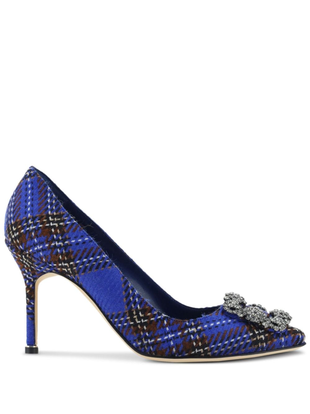 Manolo Blahnik 90mm Hangisi pumps - Blue von Manolo Blahnik