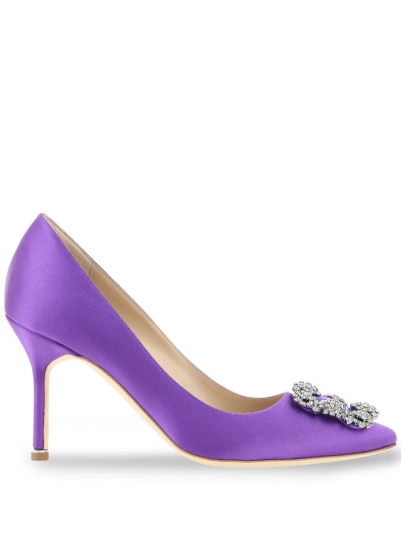 Manolo Blahnik 90mm Hangisi pumps - Purple von Manolo Blahnik