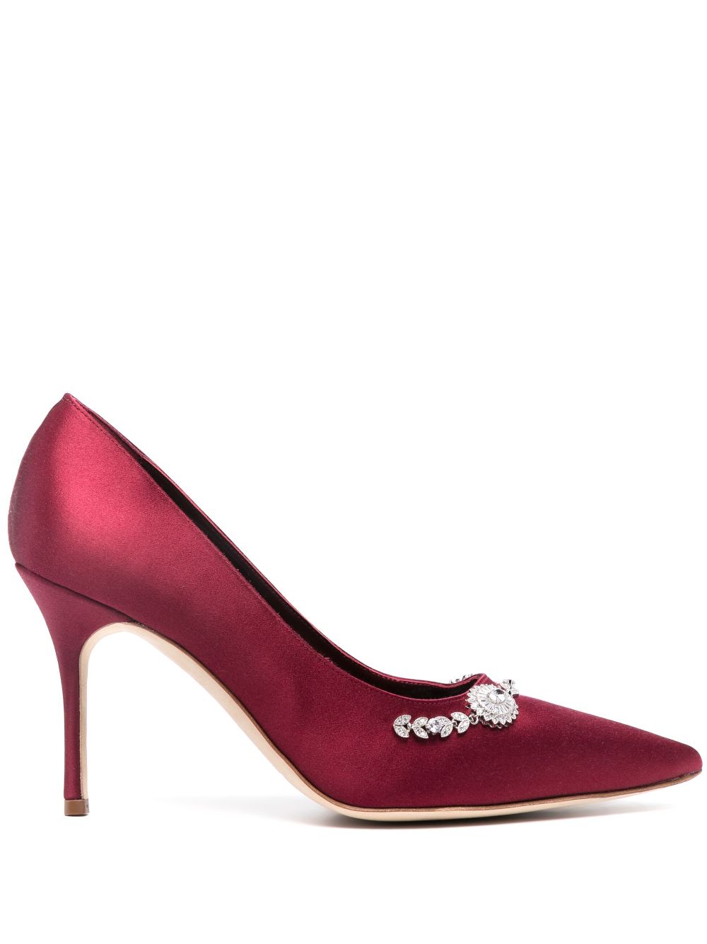 Manolo Blahnik 90mm Lamik pumps - Red von Manolo Blahnik