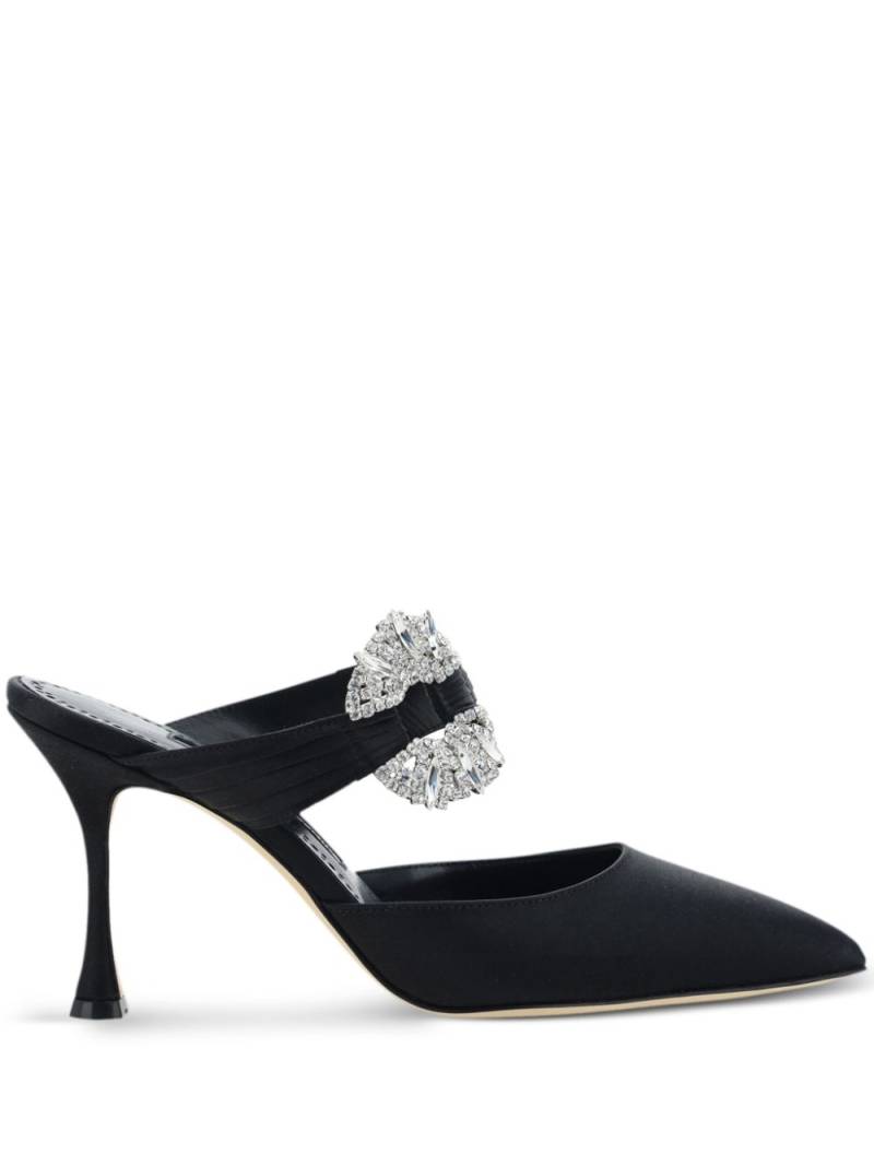 Manolo Blahnik 90mm Maidugura mules - Black von Manolo Blahnik