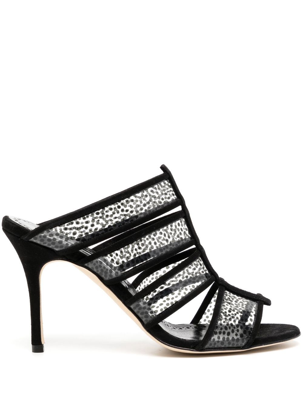 Manolo Blahnik 90mm open-toe mules - Black von Manolo Blahnik