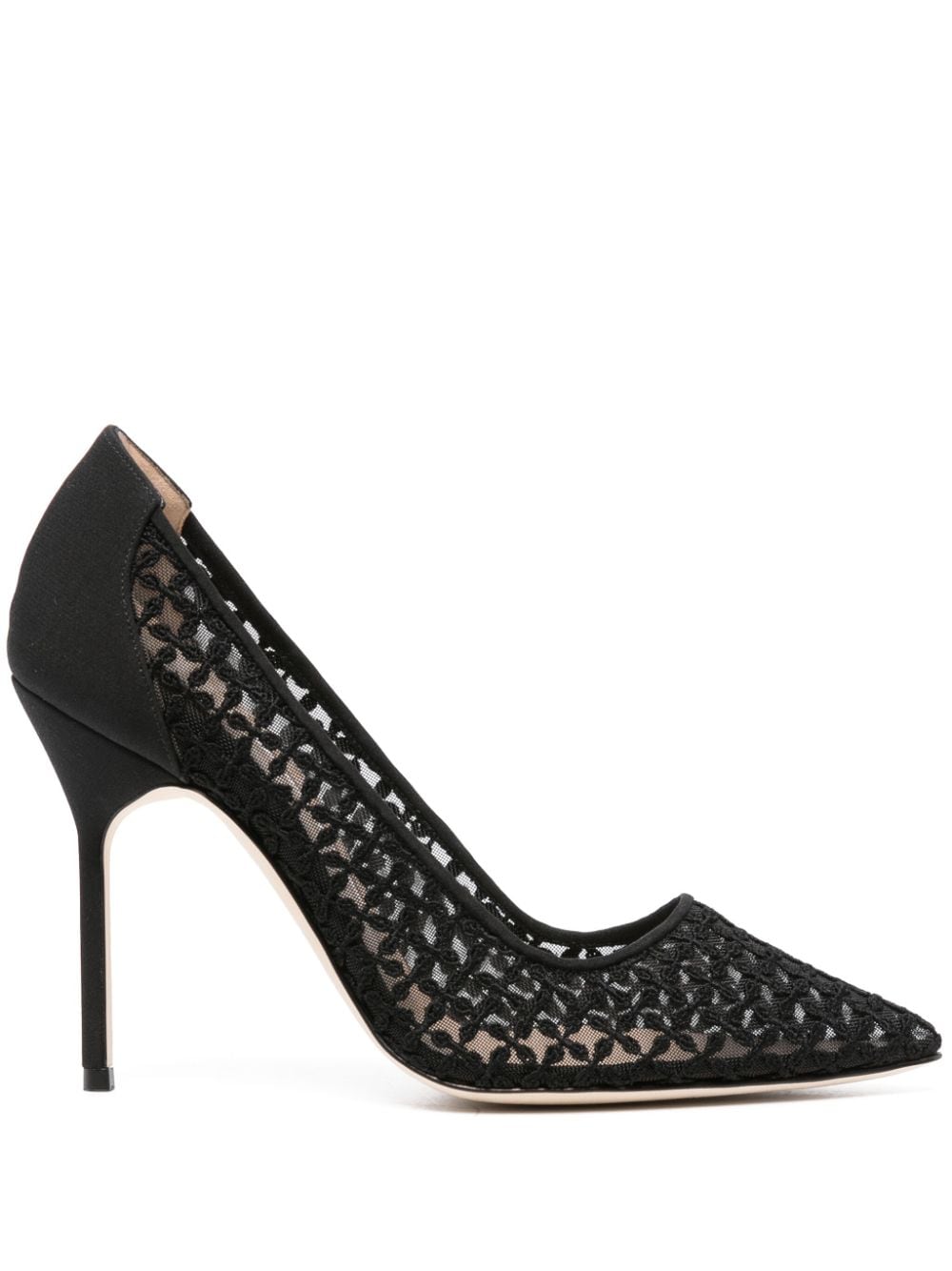 Manolo Blahnik BBLA 105mm lace pumps - Black von Manolo Blahnik