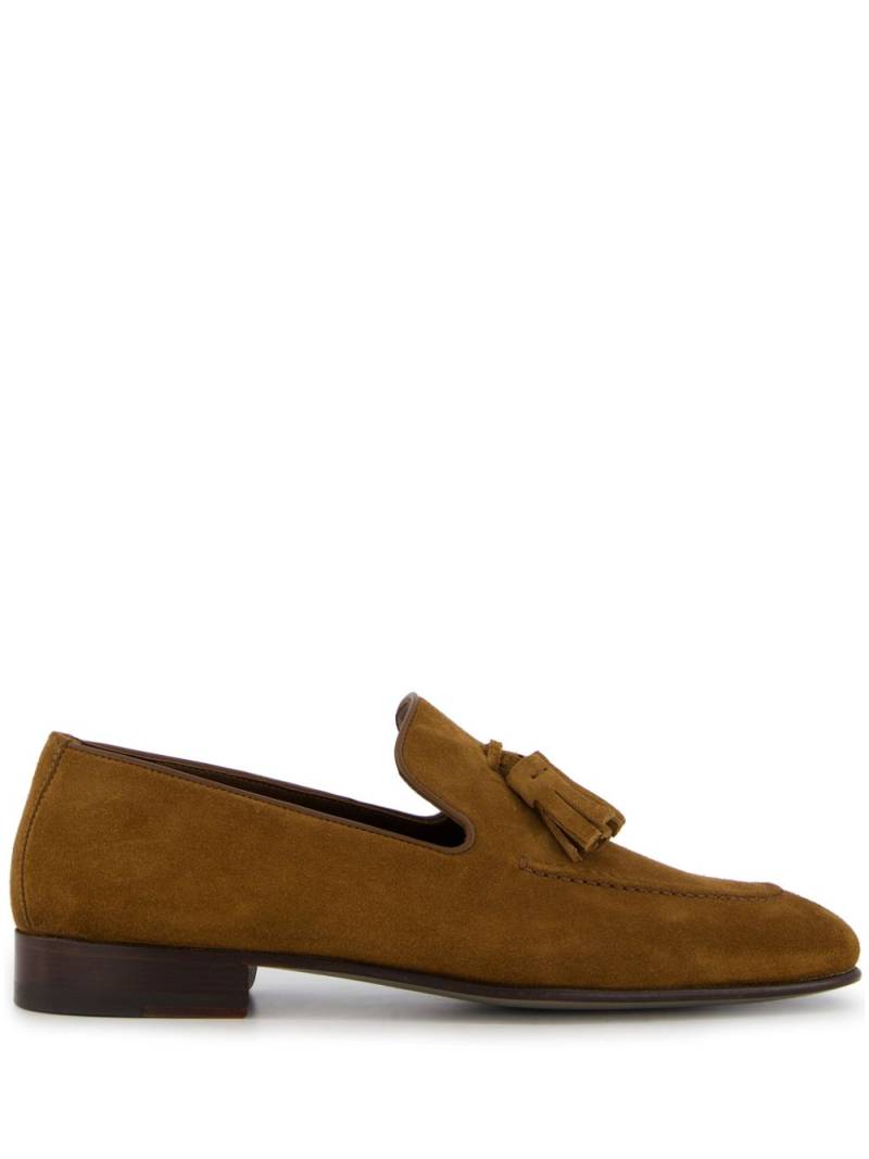 Manolo Blahnik Chester suede loafers - Brown von Manolo Blahnik