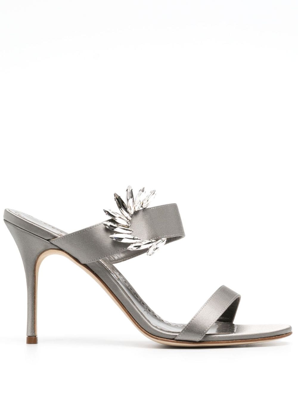 Manolo Blahnik Chivela 110mm open-toe mules - Grey von Manolo Blahnik