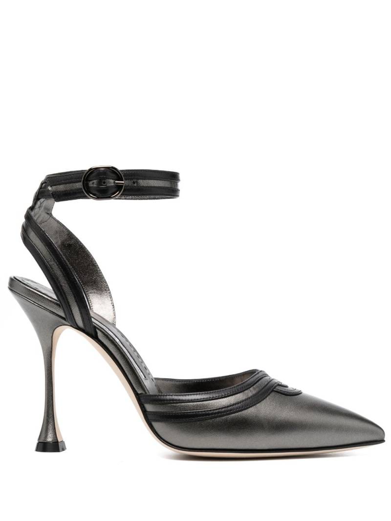 Manolo Blahnik Chonga 105mm leather pumps - Grey von Manolo Blahnik