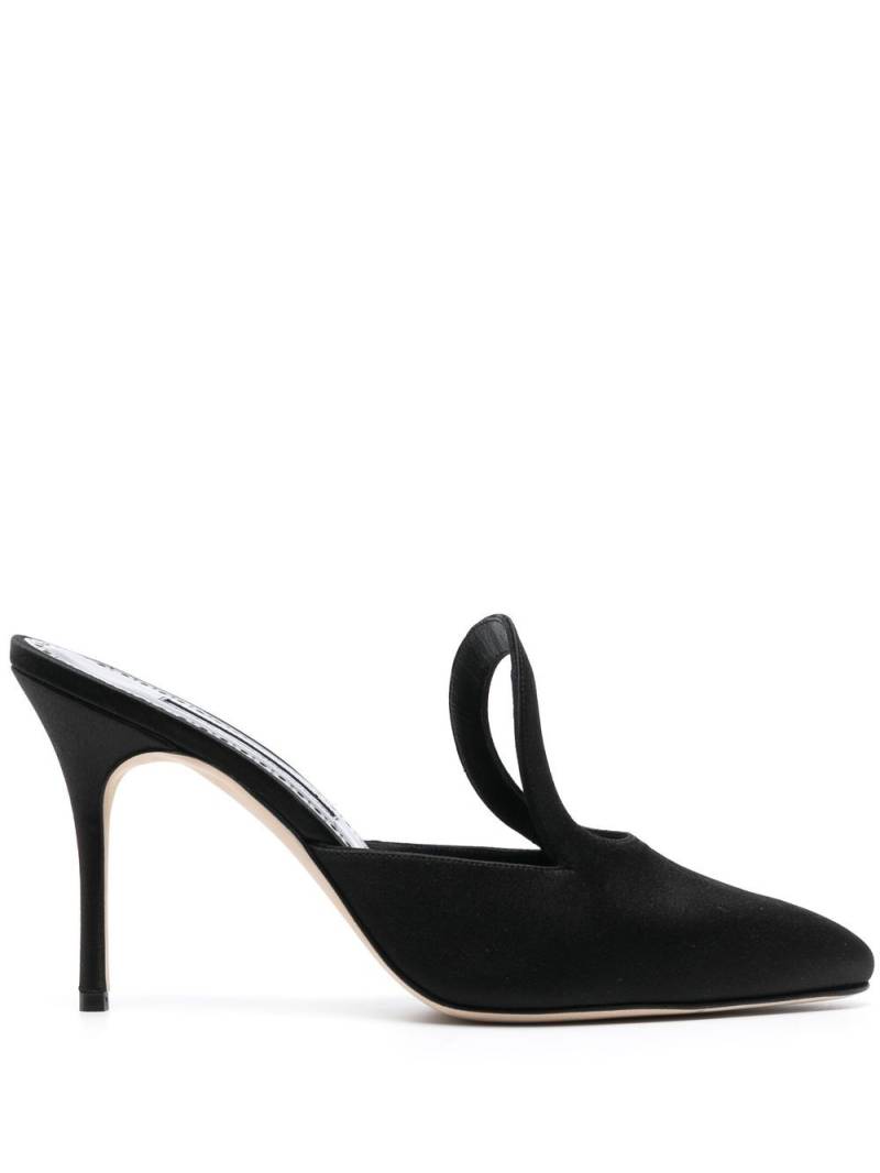 Manolo Blahnik Fugati 100mm heeled mules - Black von Manolo Blahnik