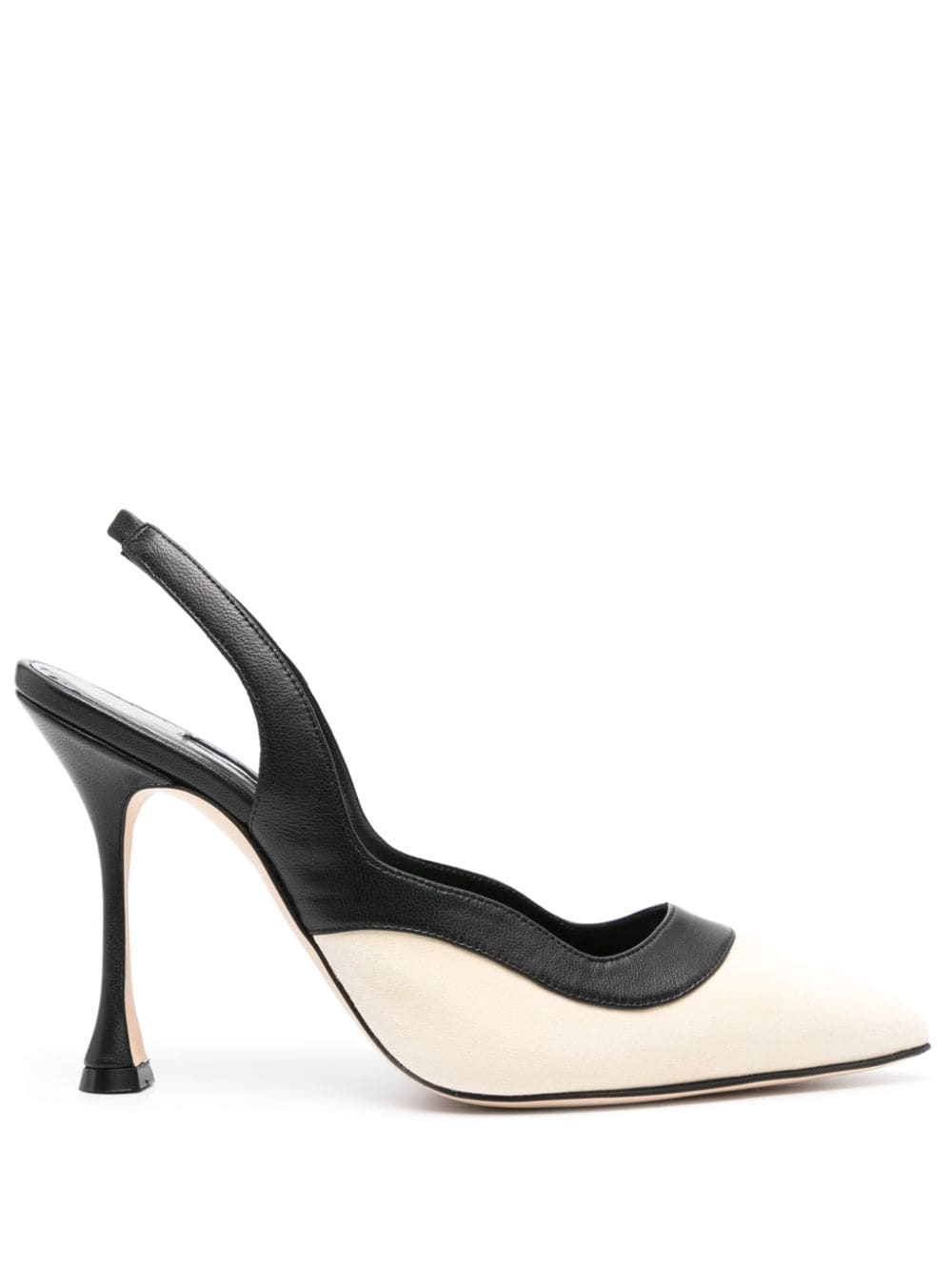 Manolo Blahnik Goga 105mm slingback pumps - Neutrals von Manolo Blahnik