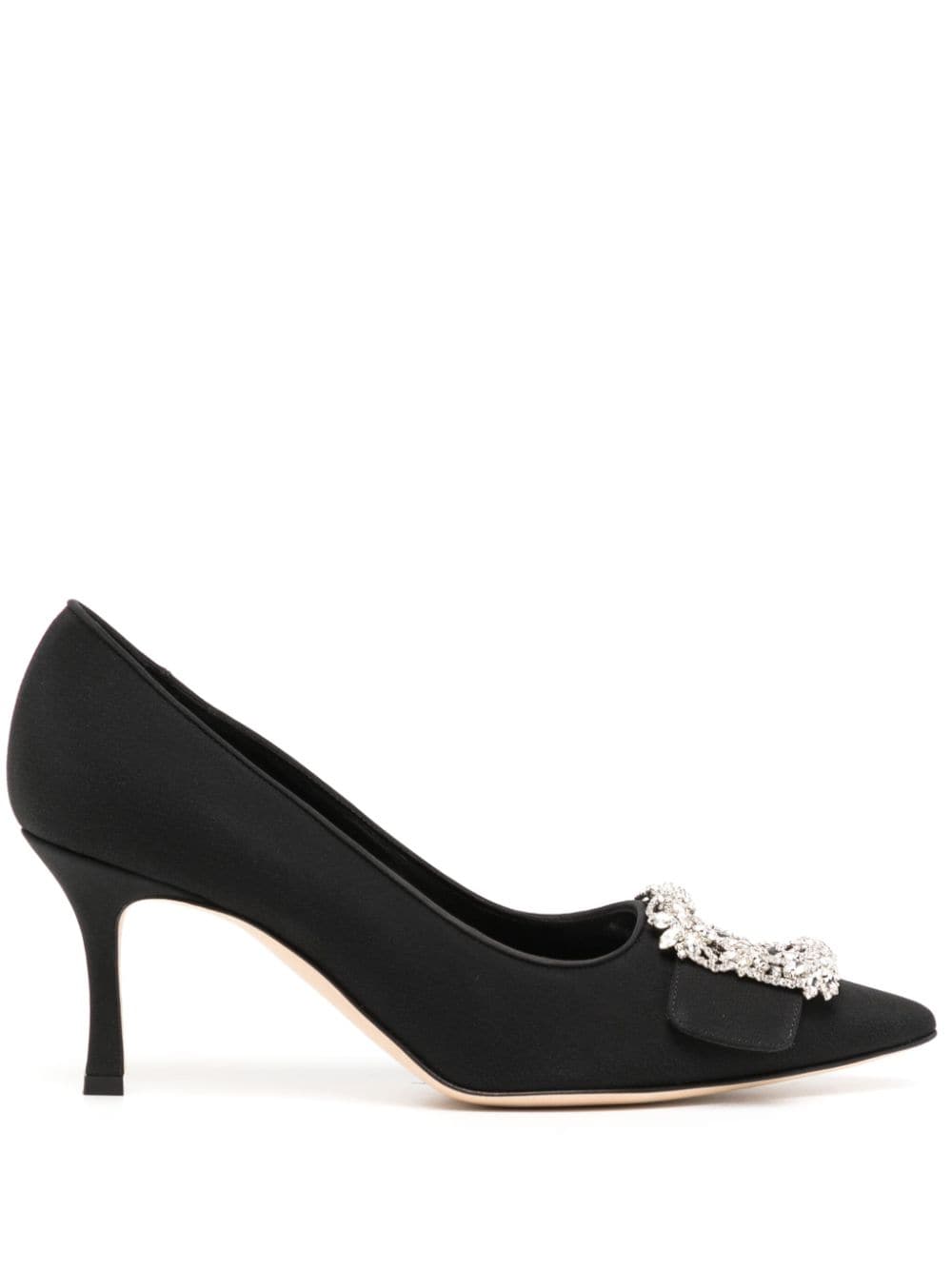 Manolo Blahnik Hangisi 70mm leather pumps - Black von Manolo Blahnik