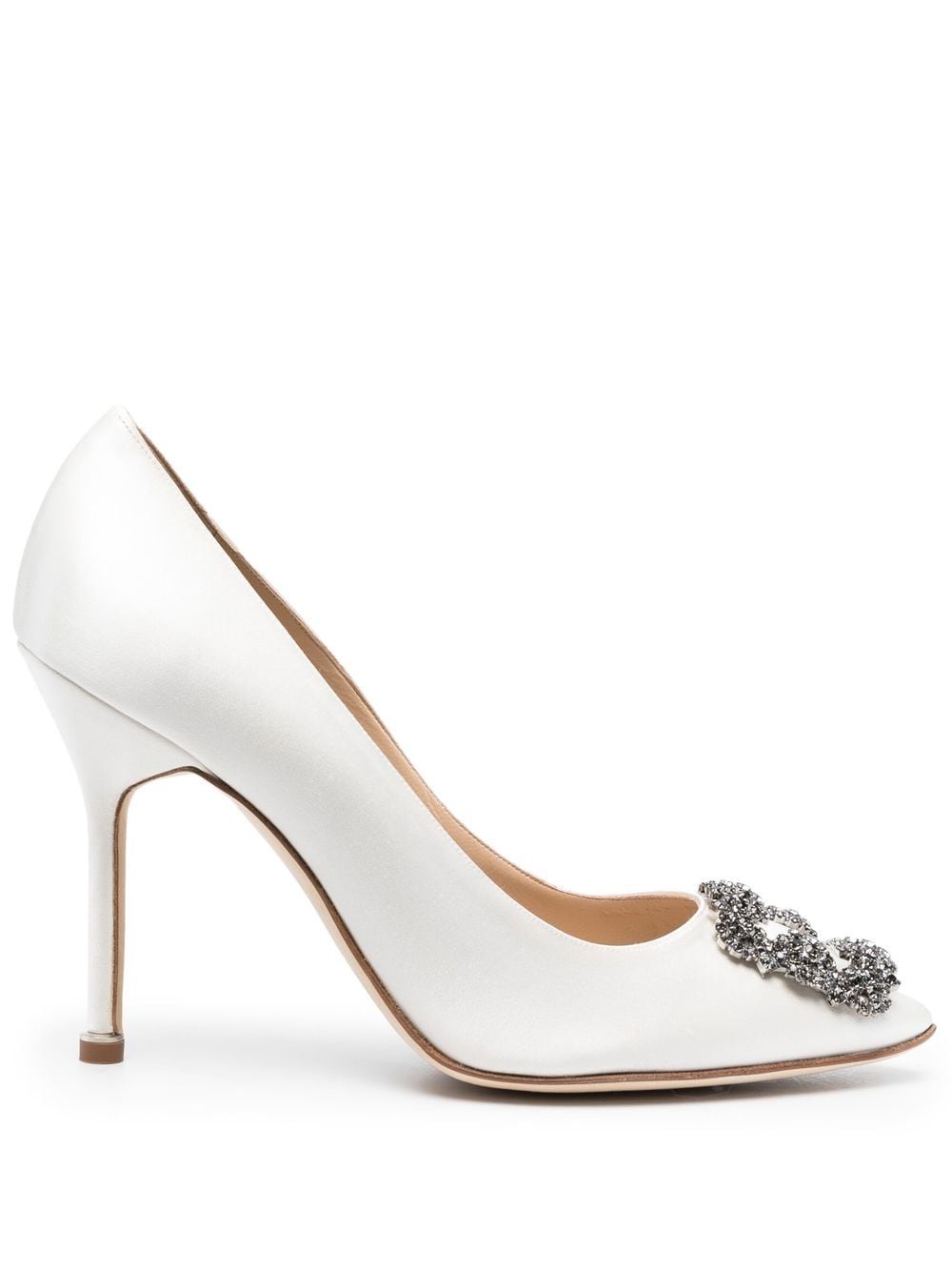 Manolo Blahnik Hangisi 90mm pumps - White von Manolo Blahnik