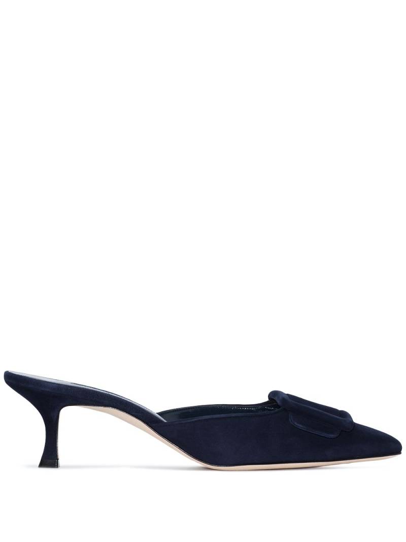 Manolo Blahnik Maysale 50mm pumps - Blue von Manolo Blahnik