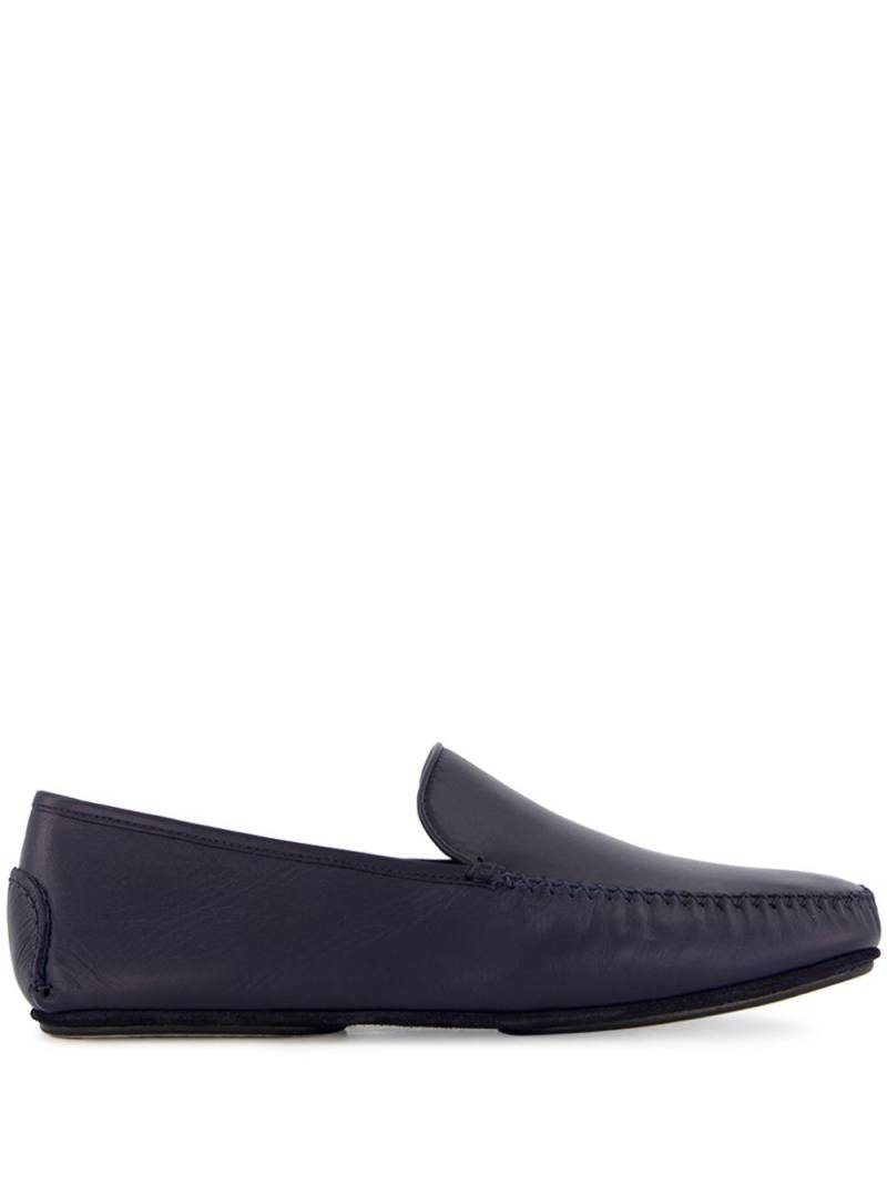 Manolo Blahnik Mayfair leather loafers - Blue von Manolo Blahnik