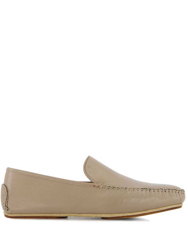 Manolo Blahnik Mayfair leather loafers - Neutrals von Manolo Blahnik