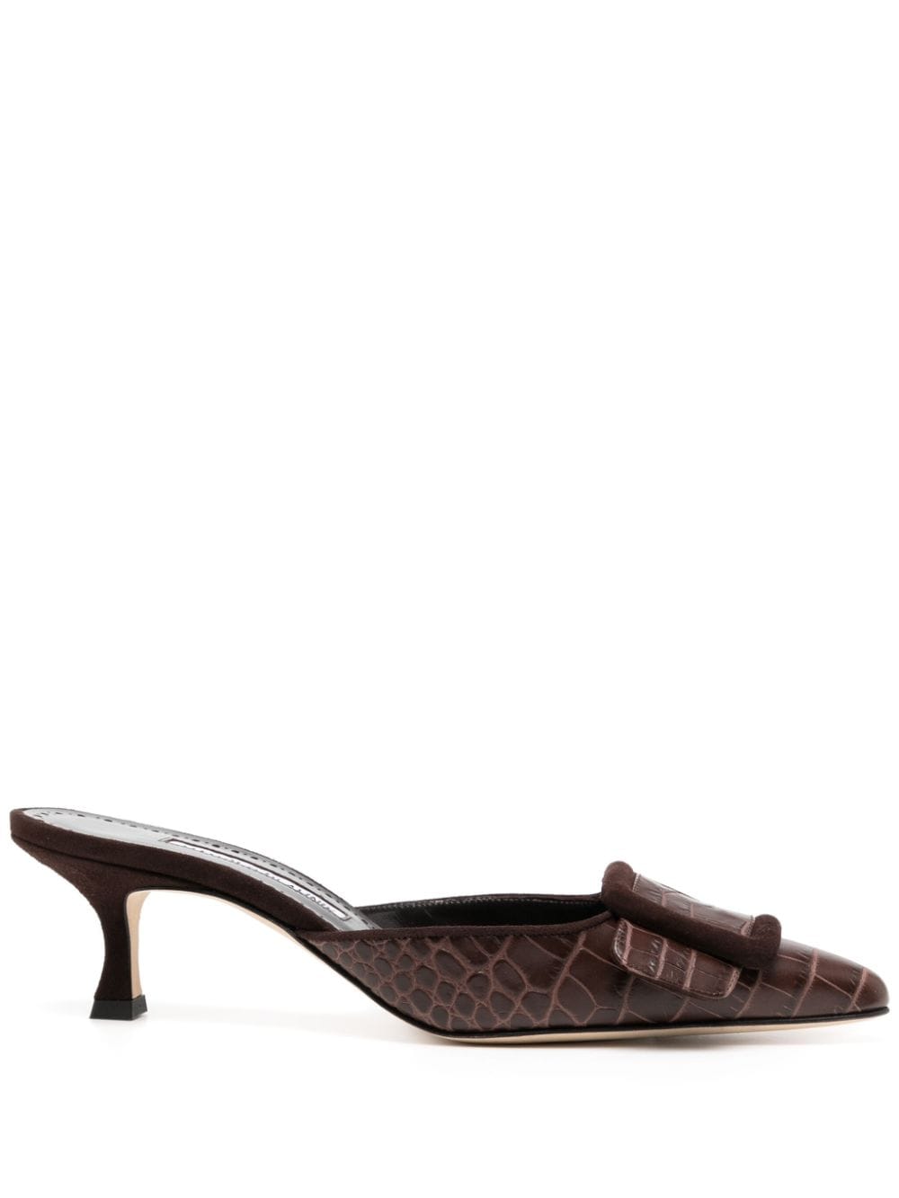 Manolo Blahnik Maysale 50mm mules - Brown von Manolo Blahnik