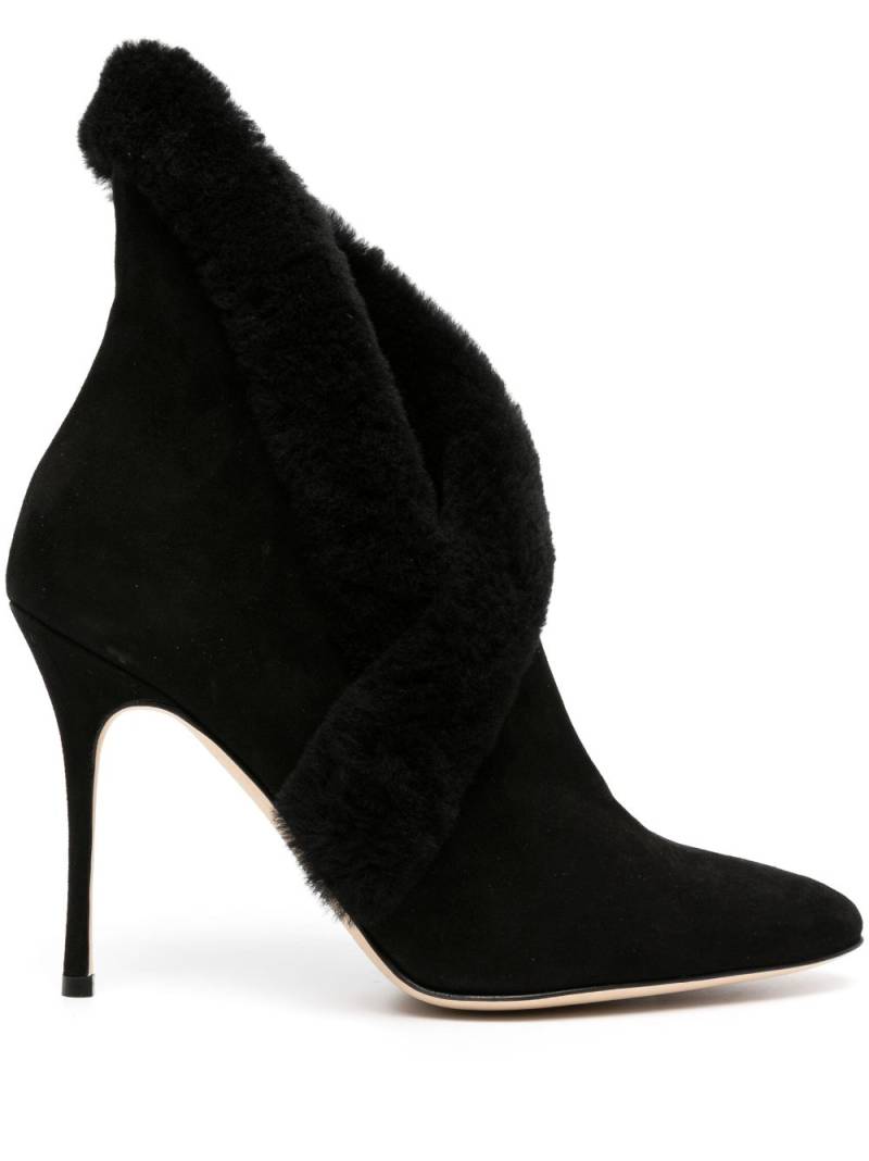 Manolo Blahnik Nestanu 105mm suede boots - Black von Manolo Blahnik