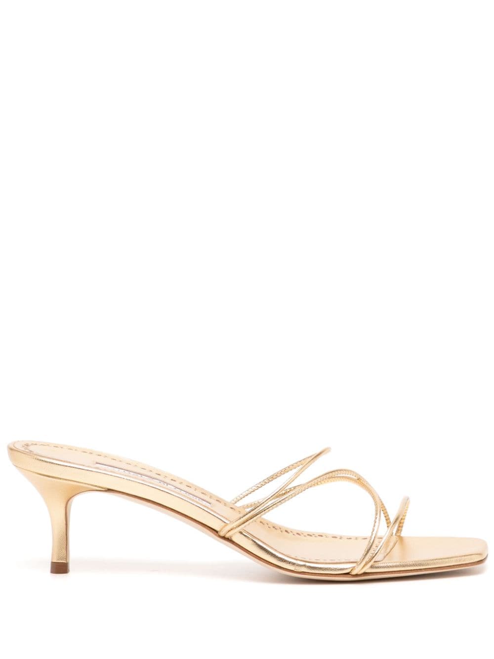 Manolo Blahnik Ninfemu 50mm leather sandals - Gold von Manolo Blahnik