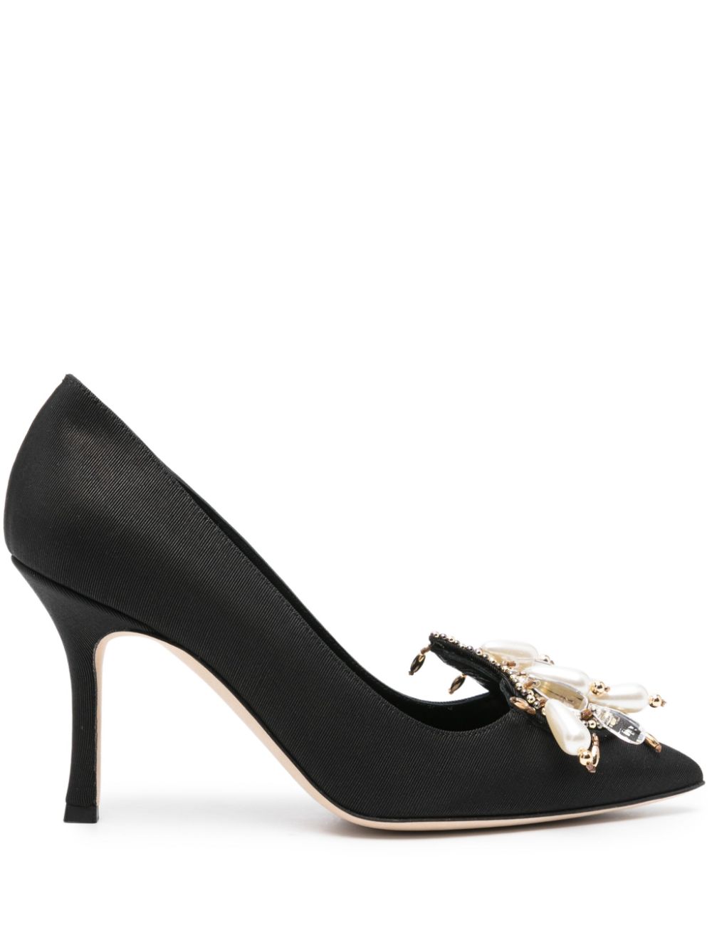 Manolo Blahnik Orientalia 90mm leather pumps - Black von Manolo Blahnik