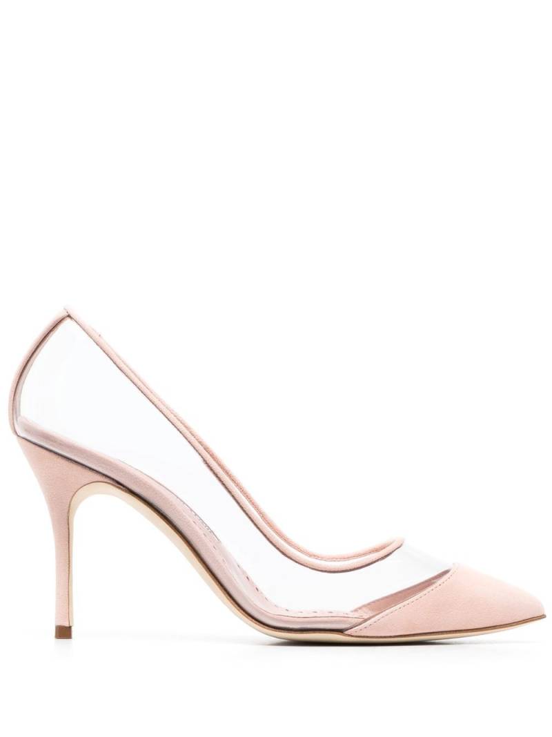 Manolo Blahnik Pachana transparent 83mm pumps - Pink von Manolo Blahnik