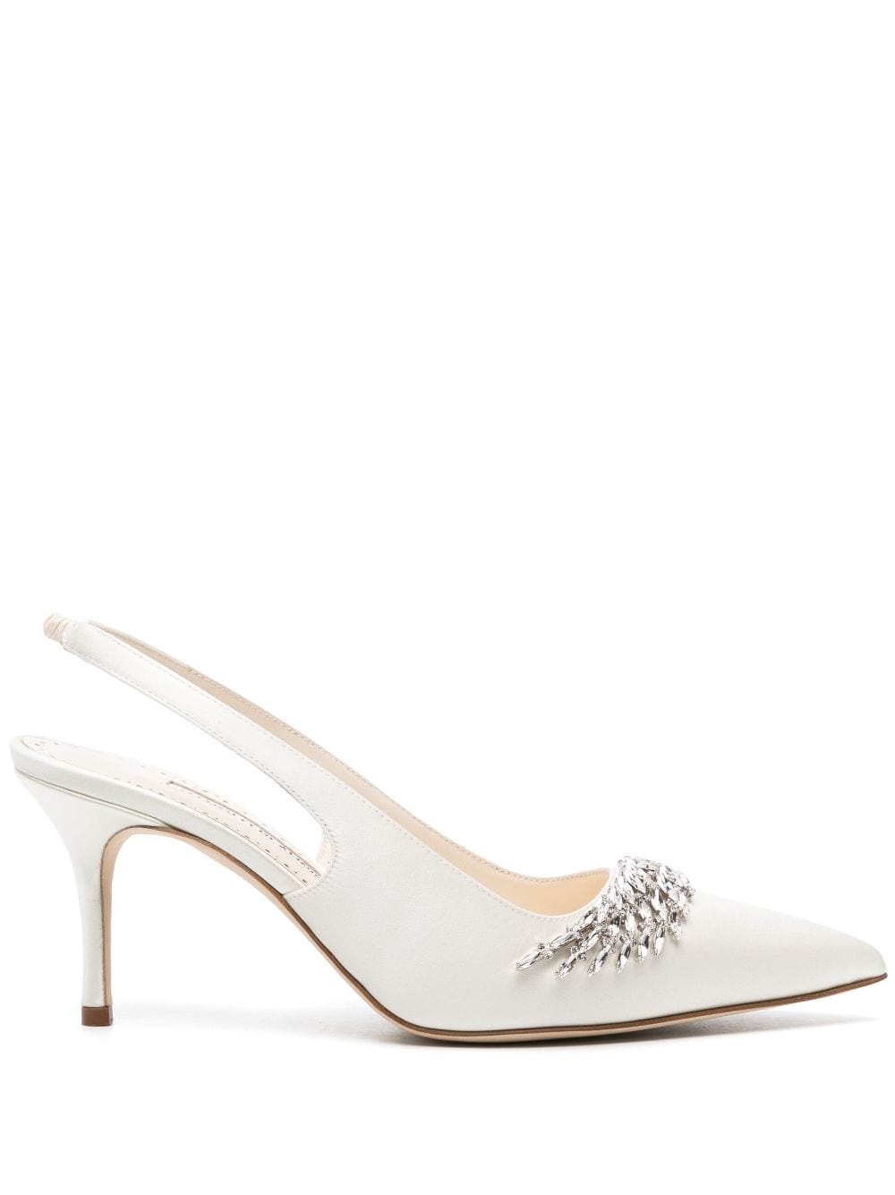 Manolo Blahnik Terala 70mm slingback pumps - Neutrals von Manolo Blahnik