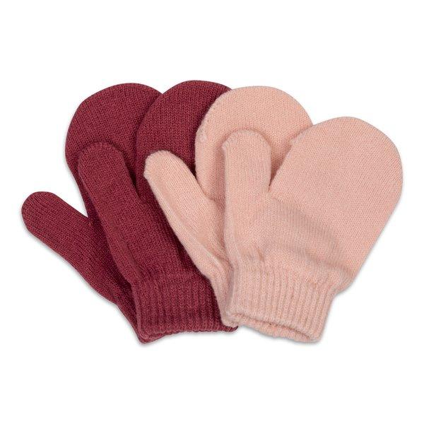 Duopack, Strickhandschuhe Unisex Rosa 6-12 mesi von Manor Baby