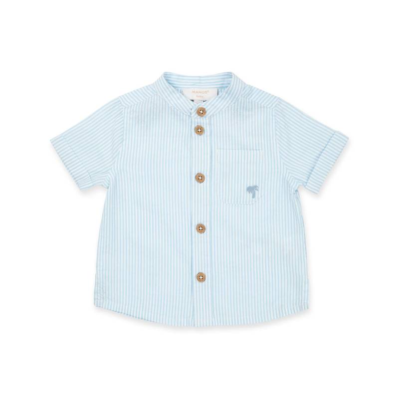 Hemd, Kurzarm Unisex Blau 74 von Manor Baby