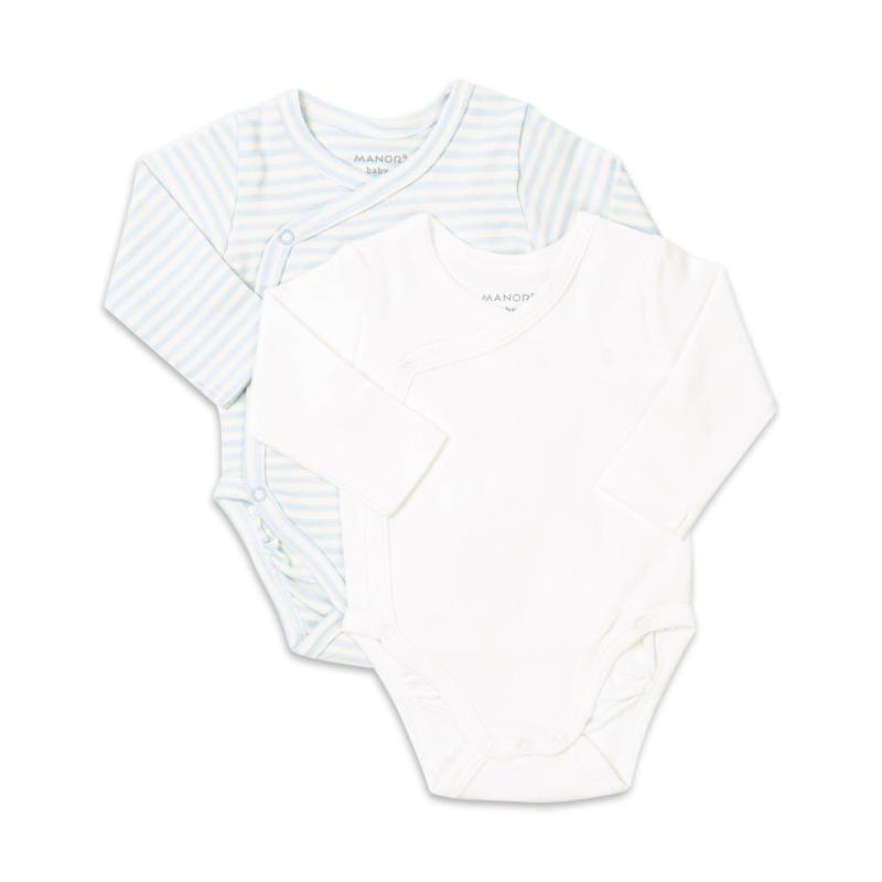 Body, Langarm Unisex Azurblau 50 von Manor Baby