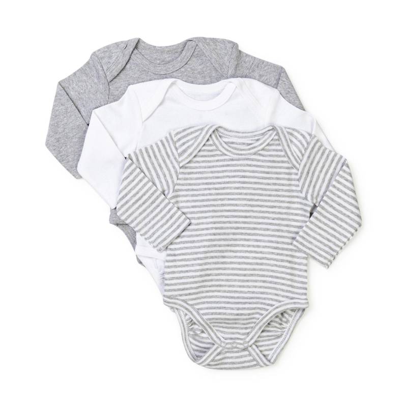 Body, Langarm Unisex Taubengrau 50 von Manor Baby