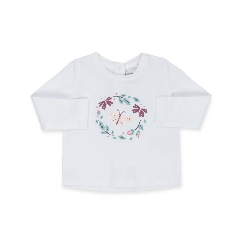 T-shirt, Langarm Unisex Weiss 104 von Manor Baby