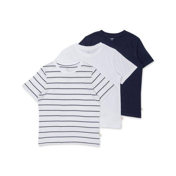 Triopack, T-shirts, Kurzarm Mädchen Weiss 104 von Manor Kids