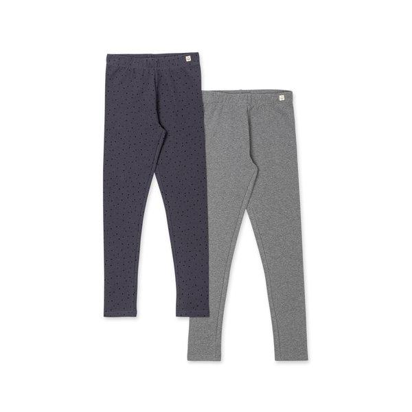 Duopack, Leggings Mädchen Grau Melange 122 von Manor Kids