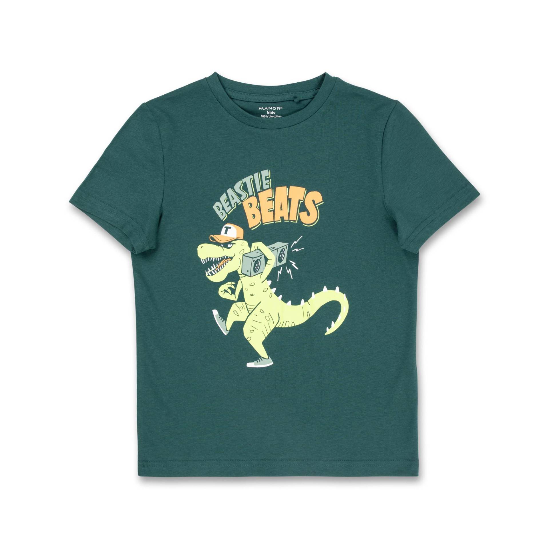 T-shirt, Kurzarm Jungen Grün 104 von Manor Kids