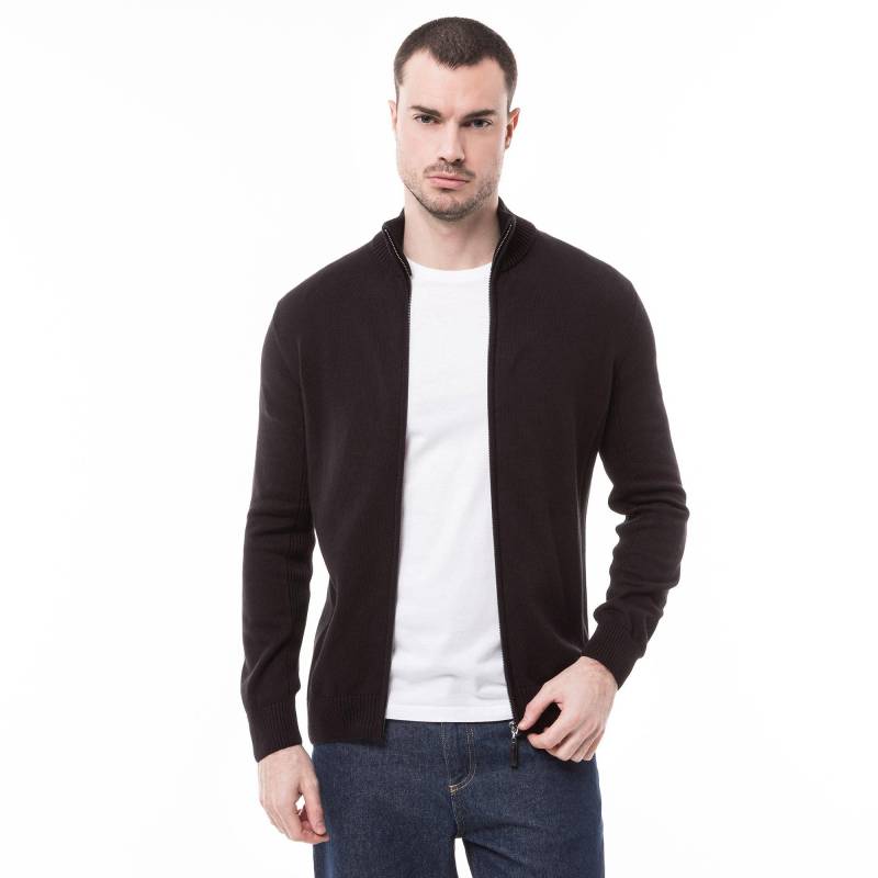 Cardigan, Regular Fit, Langarm Herren Black L von Manor Man