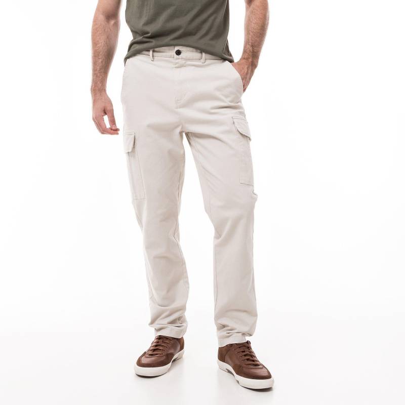 Cargo-chino, Regular Fit Herren Ecru 40 von Manor Man