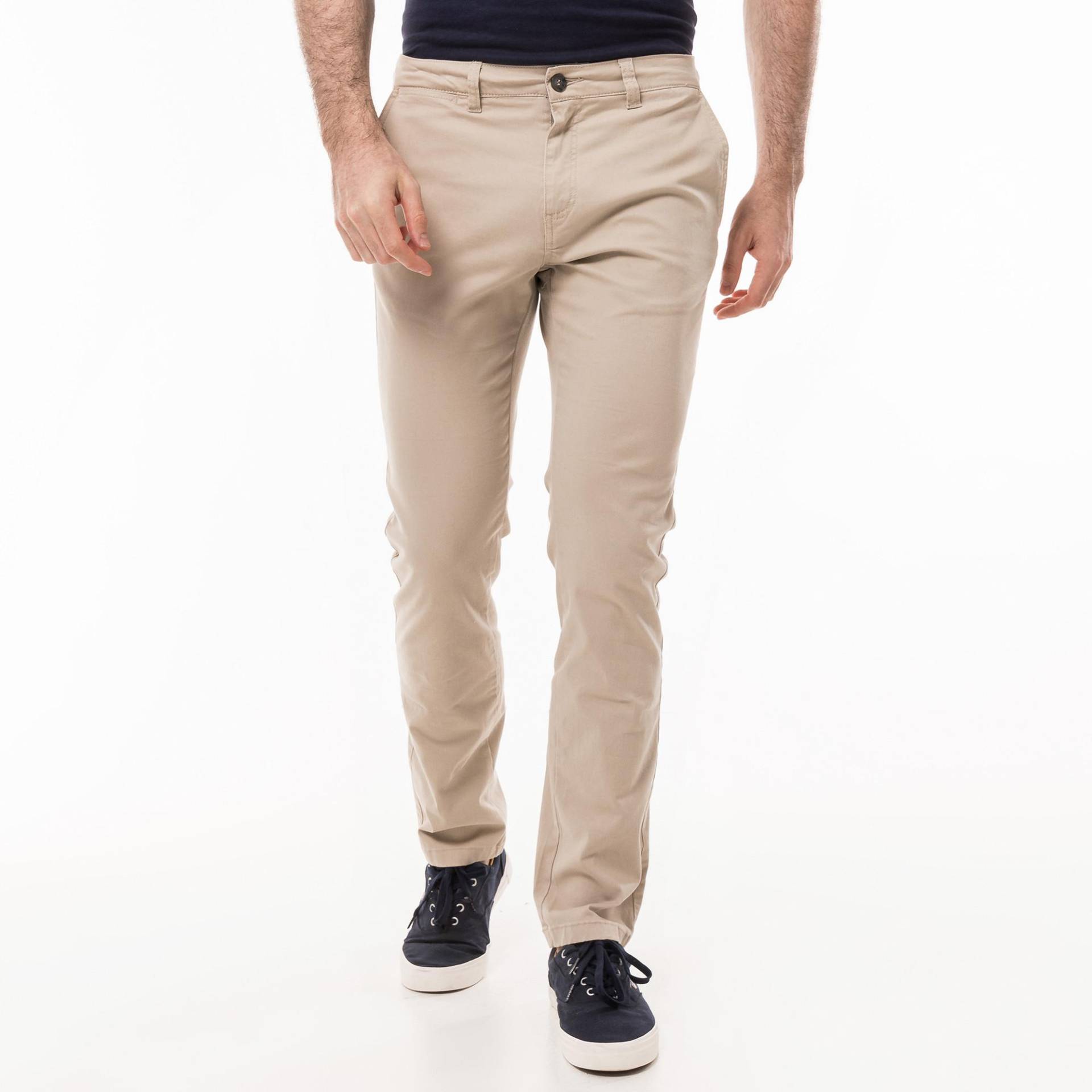 Manor Man - Chinohose, Regular Fit, für Herren, Beige, Größe W34/L30 von Manor Man