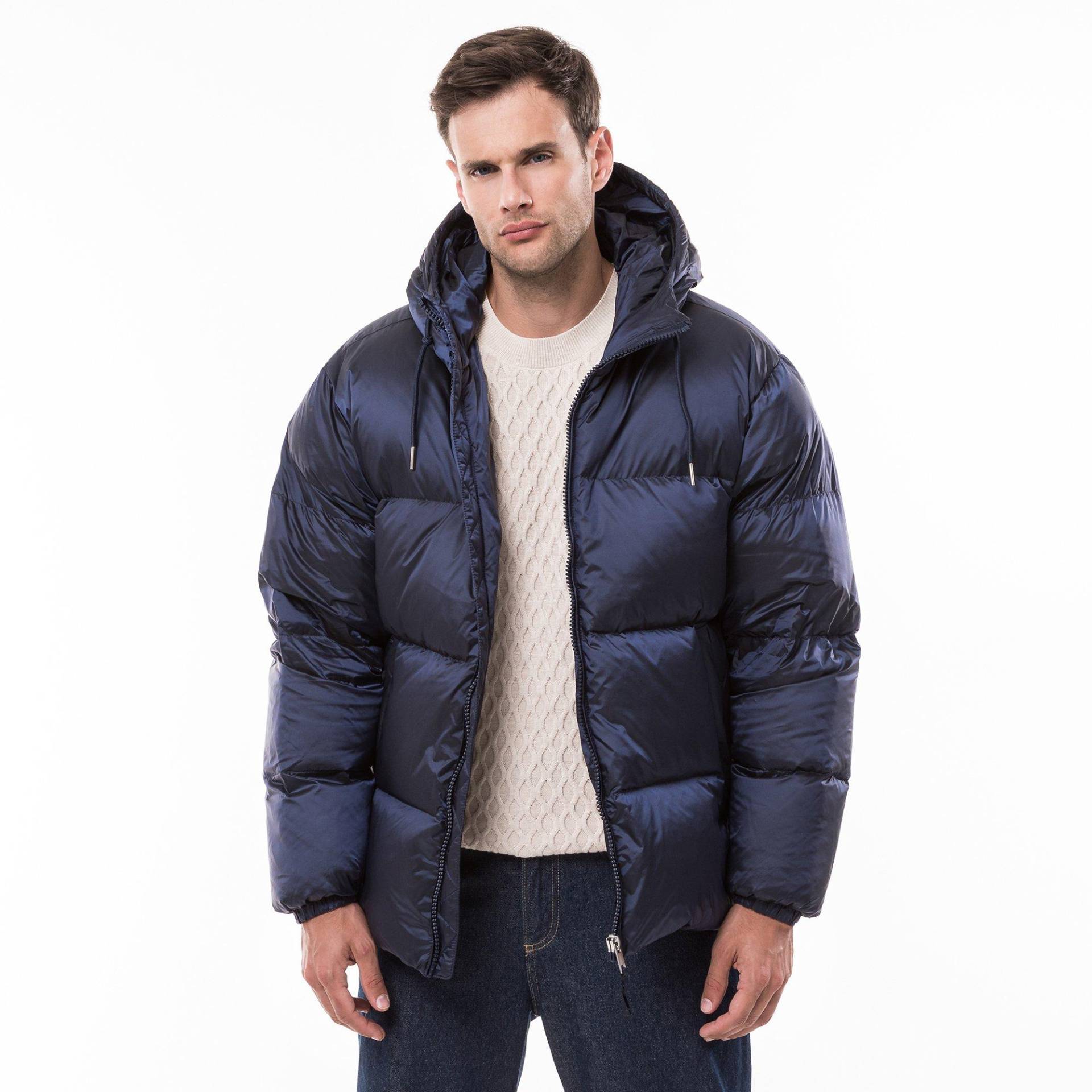 Daunenjacke Mit Kapuze Herren Marine XXL von Manor Man