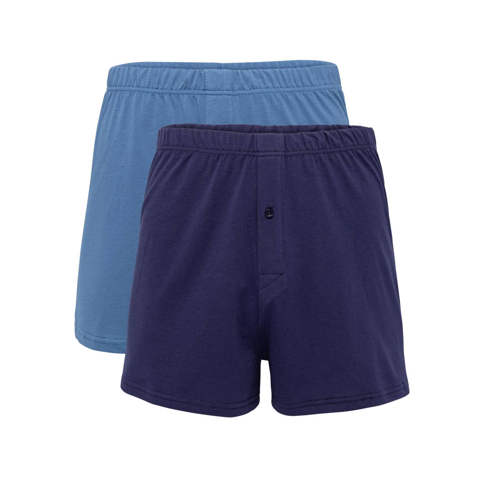 Duopack, Boxershorts Herren Blau L von Manor Man