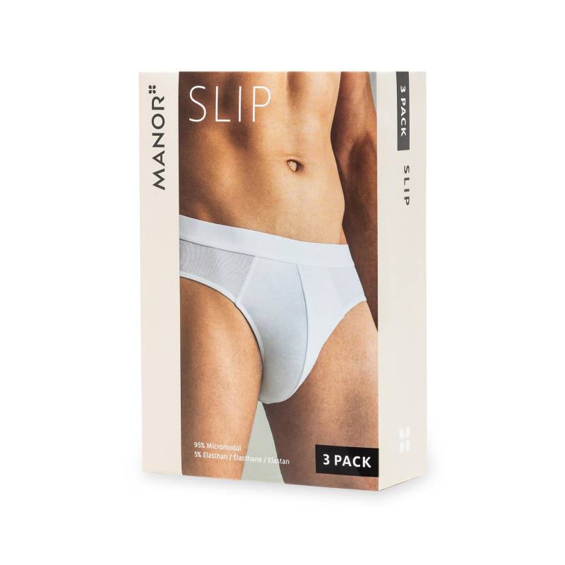 Triopack, Slips Herren Weiss L von Manor Man