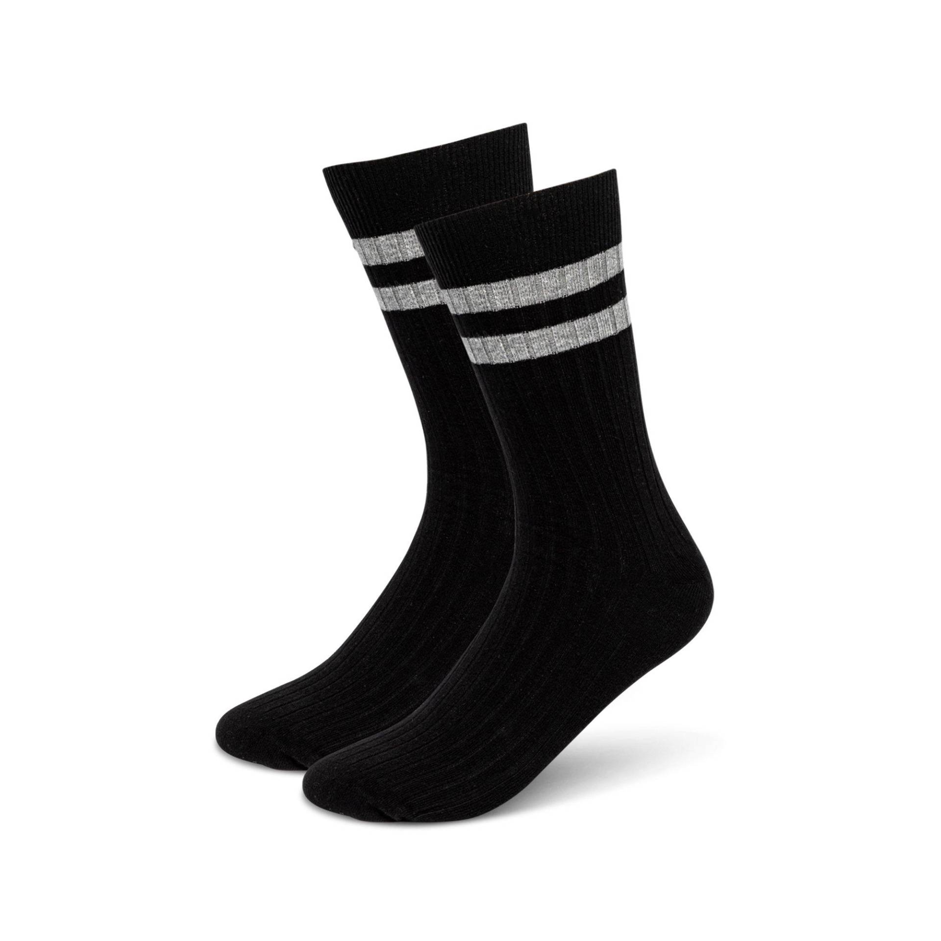 Duopack, Wadenlange Socken Herren Grau-Blau 39-42 von Manor Man