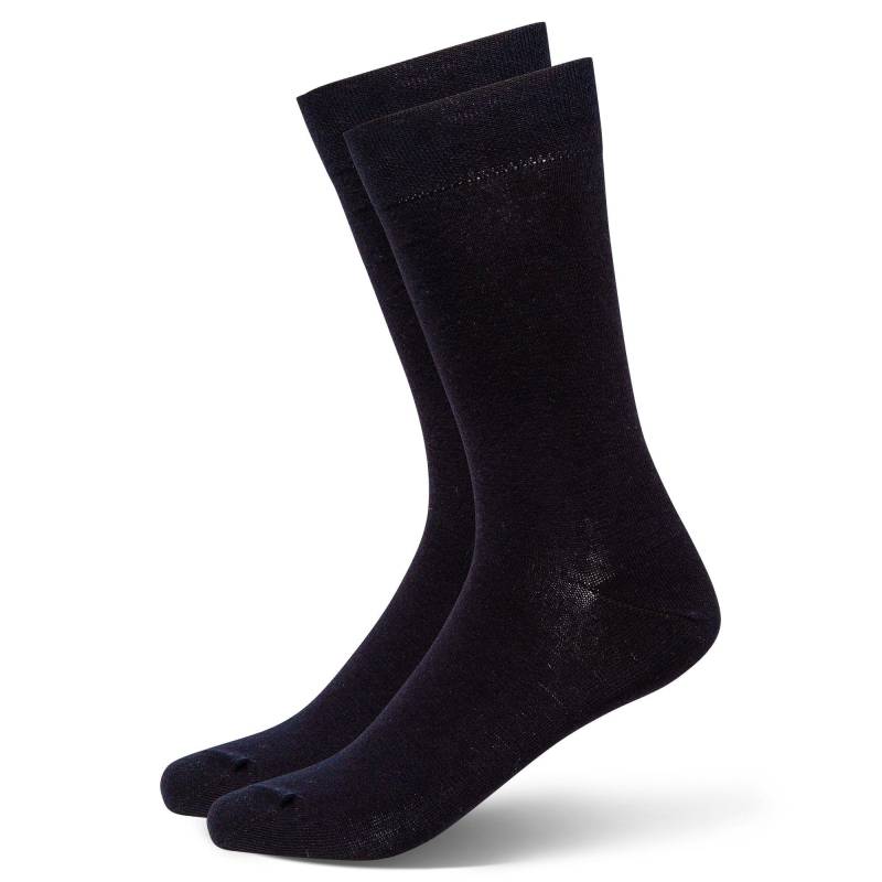 Duopack, Wadenlange Socken Herren Marine 39-42 von Manor Man