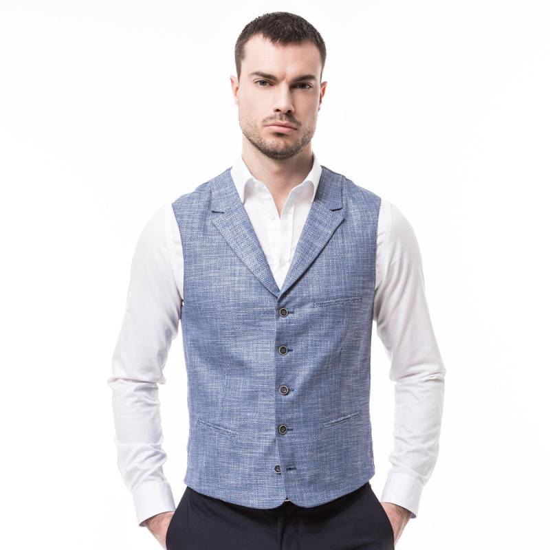 Gilet, Modern Fit Herren Hellblau 46 von Manor Man