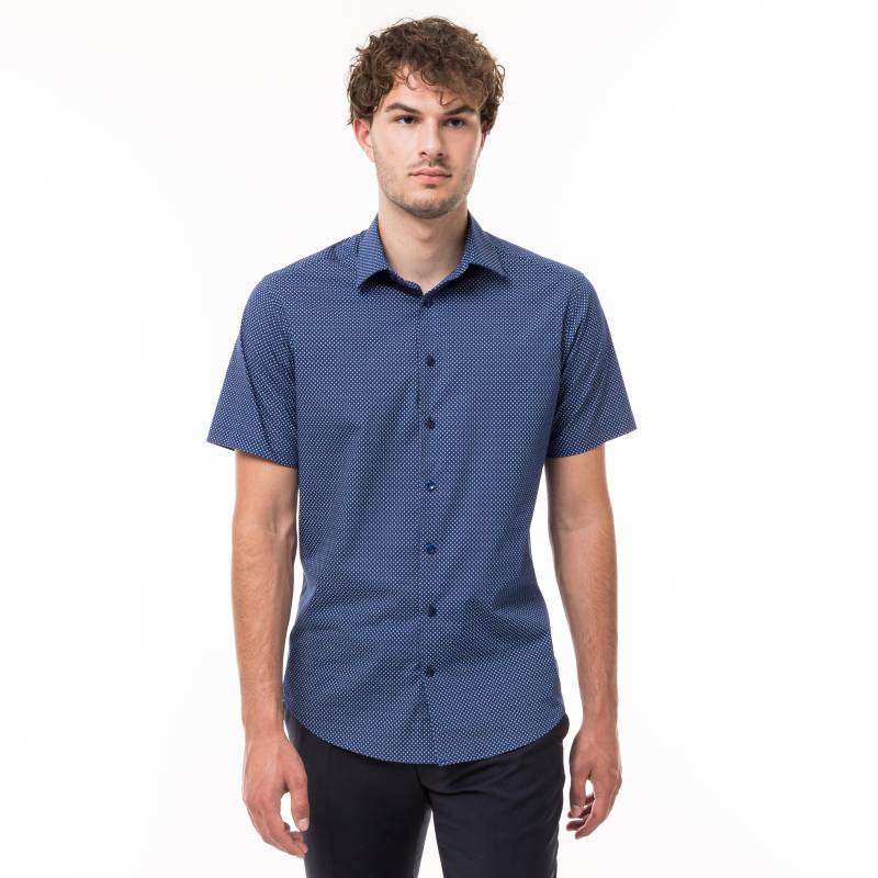 Manor Man - Hemd, Classic Fit, kurzarm, für Herren, Blau, Größe XL von Manor Man