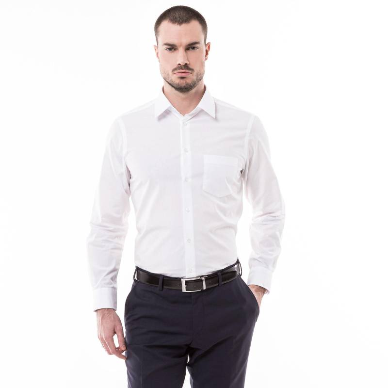 Hemd, Classic Fit Herren Weiss M von Manor Man