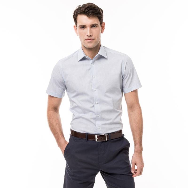 Manor Man - Hemd, Modern Fit, kurzarm, für Herren, Grün, Größe M von Manor Man