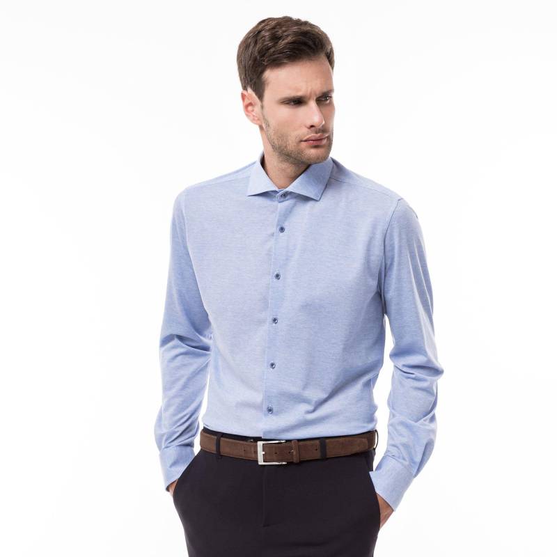 Hemd, Modern Fit, Langarm Herren Hellblau L von Manor Man