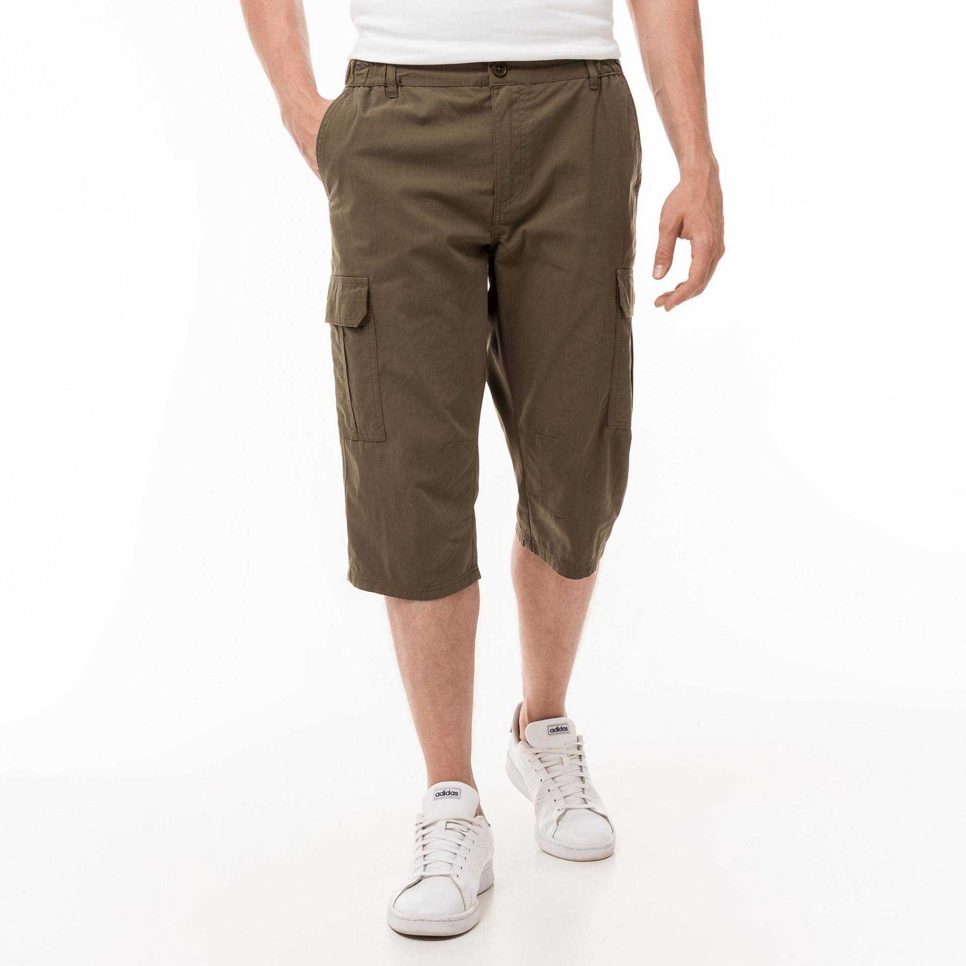 Hose, Regular Fit, 3/4-länge Herren Khaki 3XL von Manor Man