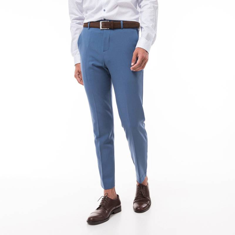 Manor Man - Lange Hose, Slim Fit, für Herren, Blau, Größe 54 von Manor Man