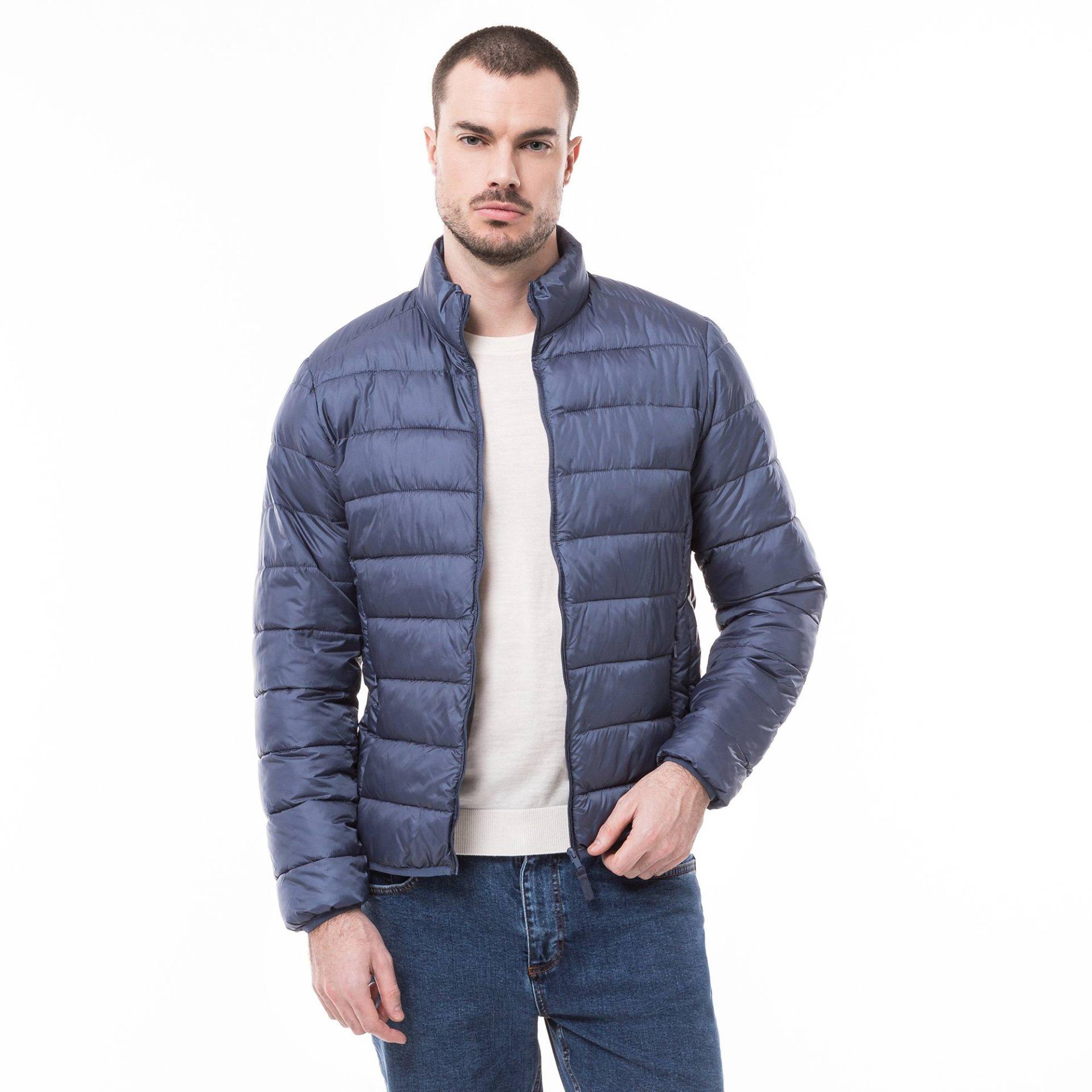 Jacke, Wattiert Ohne Kapuze Herren Blau XL von Manor Man