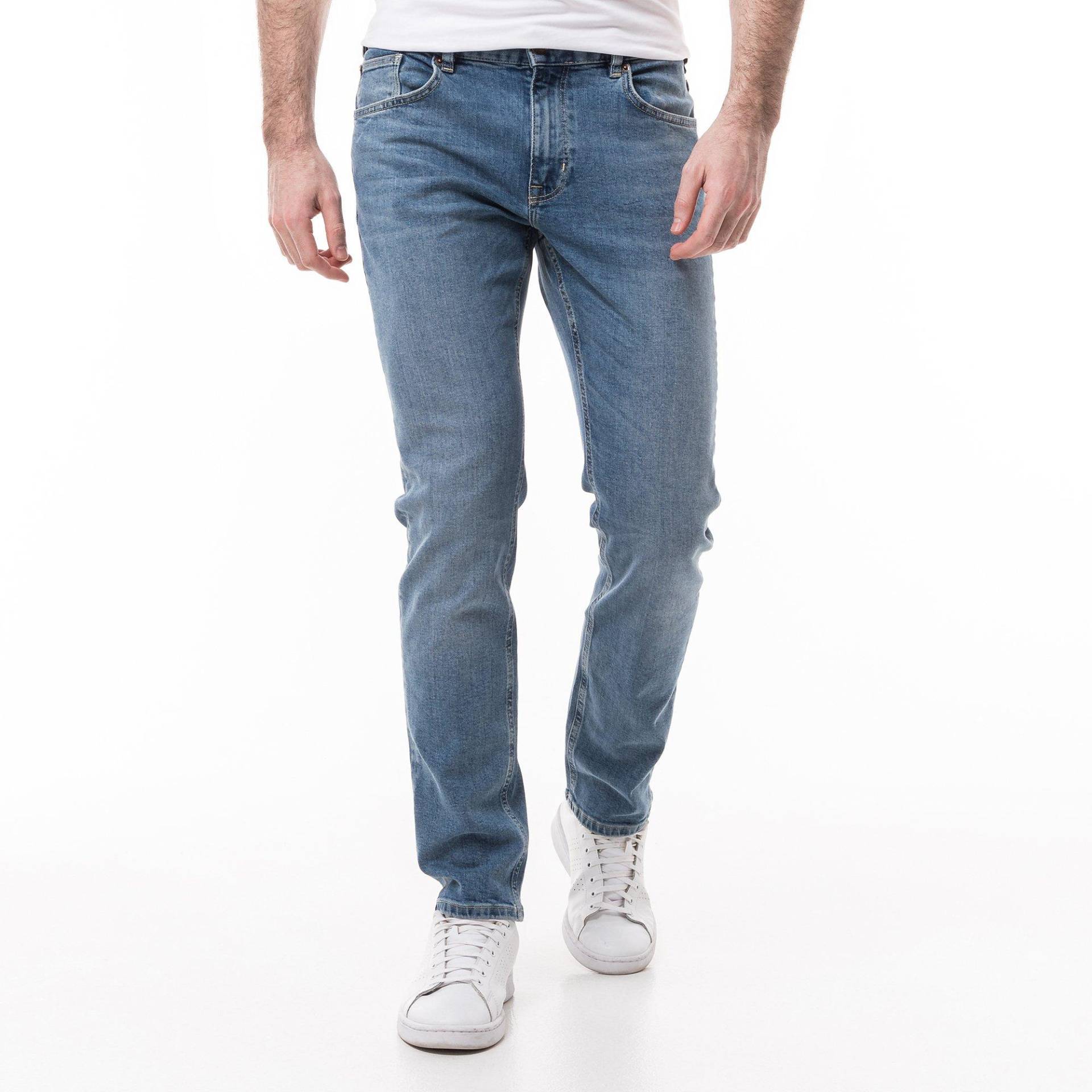 Jeans, Regular Fit Herren Blau Denim L30/W32 von Manor Man